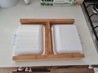 Tagliere bambù con cassetti