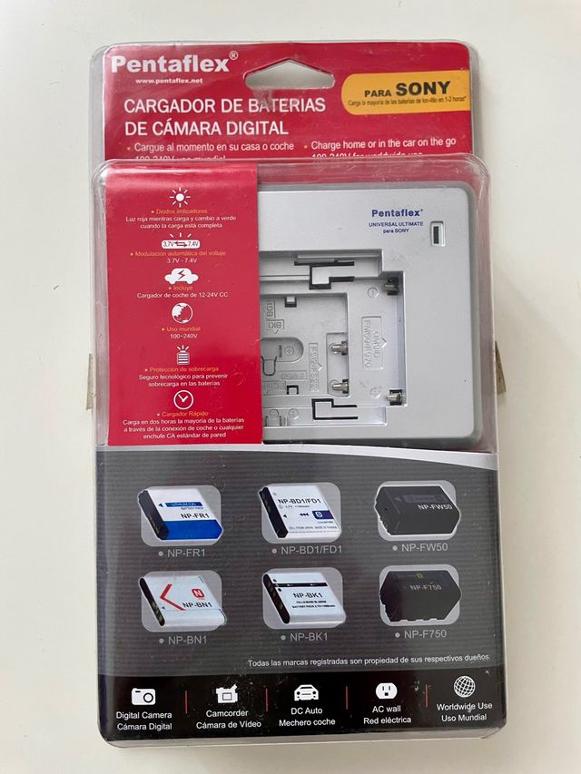 Cargador batería cámara digital