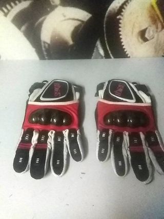 GUANTES PIEL CON PROTECCIONES CARBONO - TALLA M