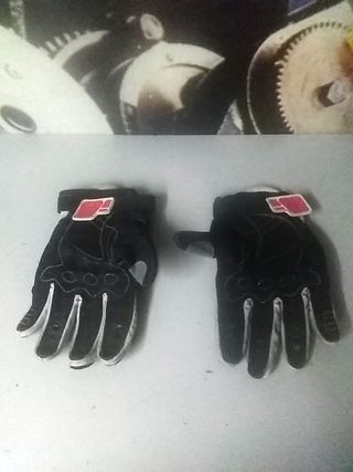 GUANTES PIEL CON PROTECCIONES CARBONO - TALLA M