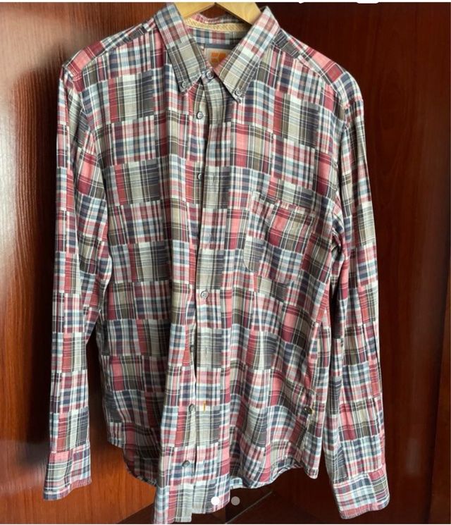 2 Camisas hombre La Martina y Boss cuadros talla L