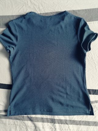 Camiseta azul marino Bershka