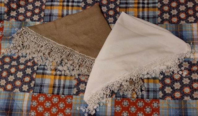 Set sciarpe triangolari in lana