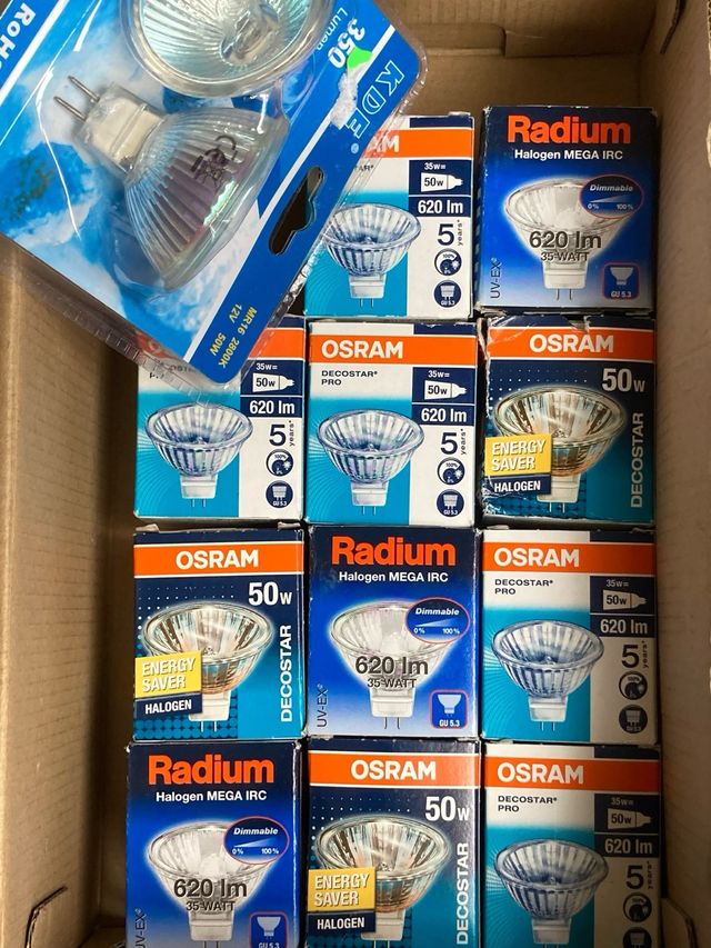 13 Bombillas halogeno OSRAM 12v 50w GU5.3