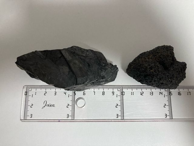 Piedra volcánica y Turmalina