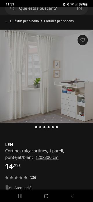 cortinas len ikea nuevas
