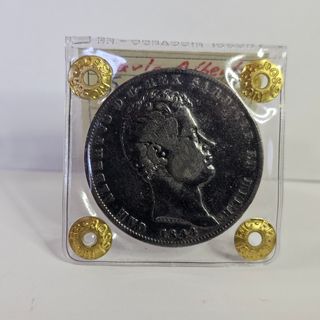 Carlo Alberto 5 lire 1844 Zecca G