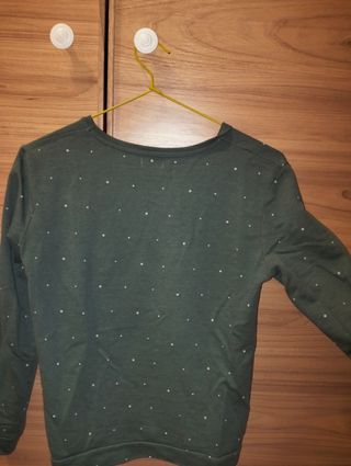 Sudadera de lentejuelas verdes niña