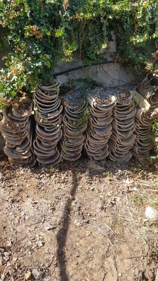 Tejas antiguas de barro