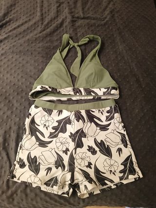 Bikini conjunto Caqui dibujo S impecable