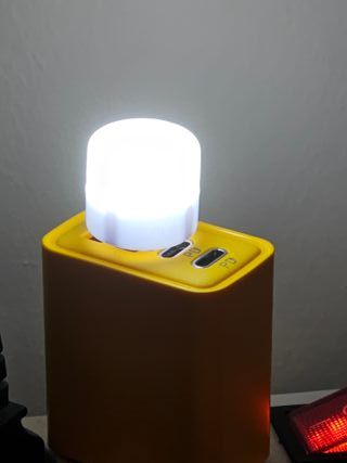 10 Lampada USB Mini Para Noite Redonda Fria Branca