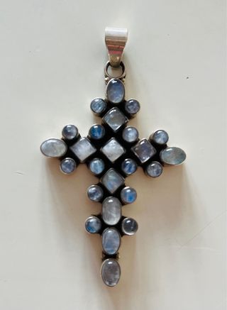 Cruz de Plata Piedra Luna