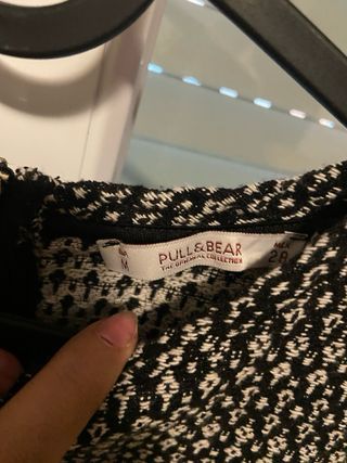 Vestido negro mujer jaspeado