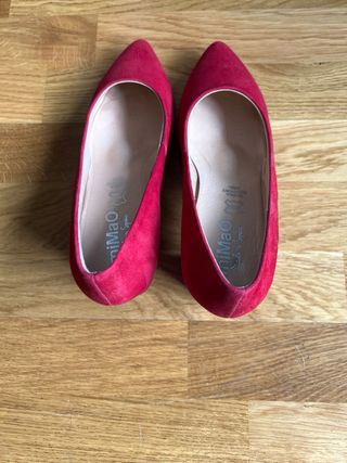 Zapatos de ante Mimao Rojos para Noche Vieja