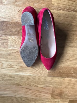 Zapatos de ante Mimao Rojos para Noche Vieja