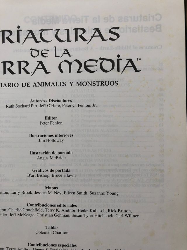 Criaturas de la tierra media