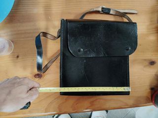 Bandolera bolso antigua negra dura