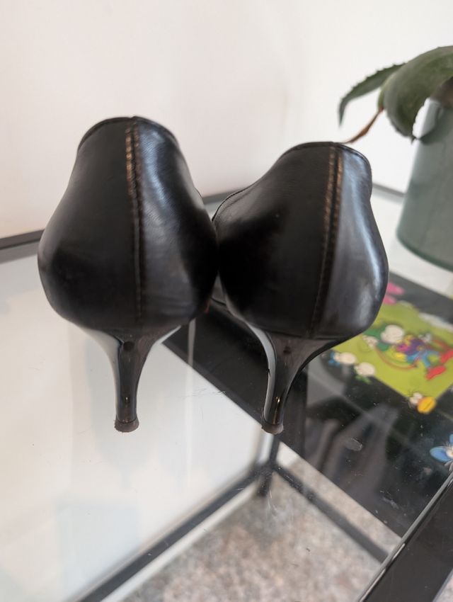 scarpe décolleté pelle nera