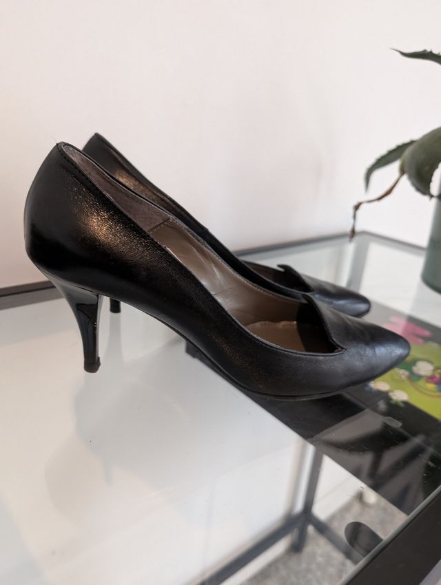 scarpe décolleté pelle nera