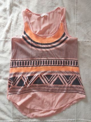 Camiseta estampada naranja