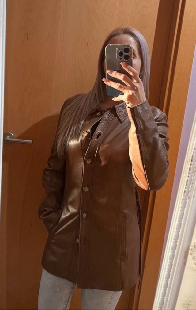 Chaqueta cuero autentico