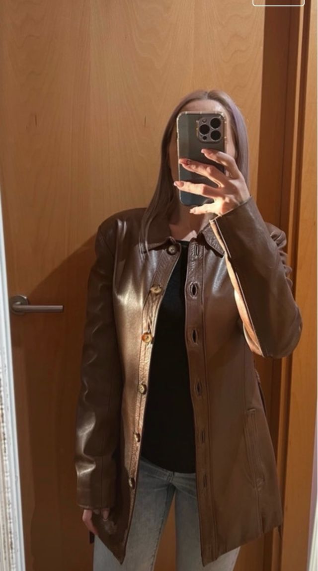 Chaqueta cuero autentico