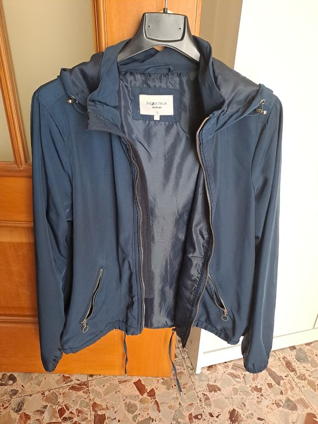 Giacca antivento blu