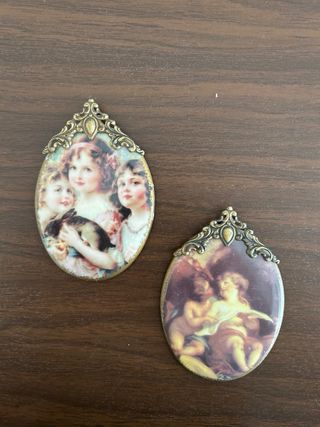 Ovali dipinti da appendere in ceramica T. Limoges