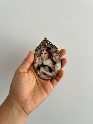 Ovali dipinti da appendere in ceramica T. Limoges