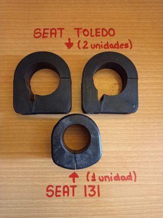Gomas sujección cremallera Seat 131 y Seat Toledo