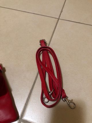 Borsa in pelle rossa officina della pelle