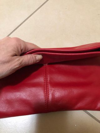 Borsa in pelle rossa officina della pelle