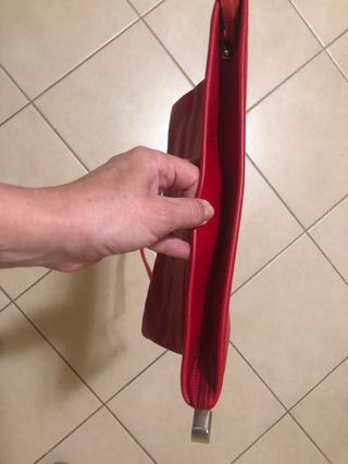 Borsa in pelle rossa officina della pelle