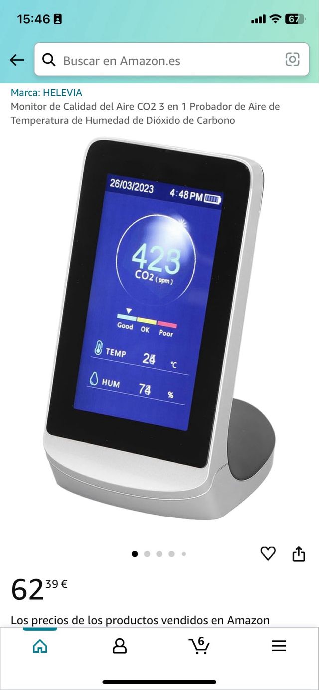 Termómetro de humidade CO2