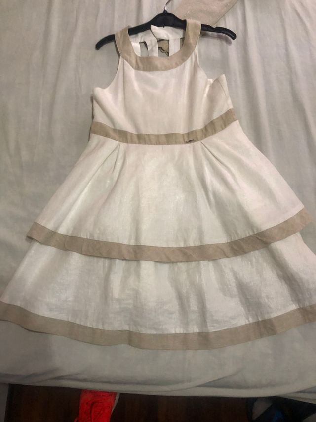 Vestido blanco roto niña Mayoral.Talla 7