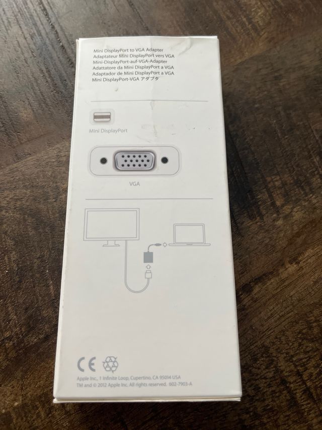 Adaptador mini display vga apple