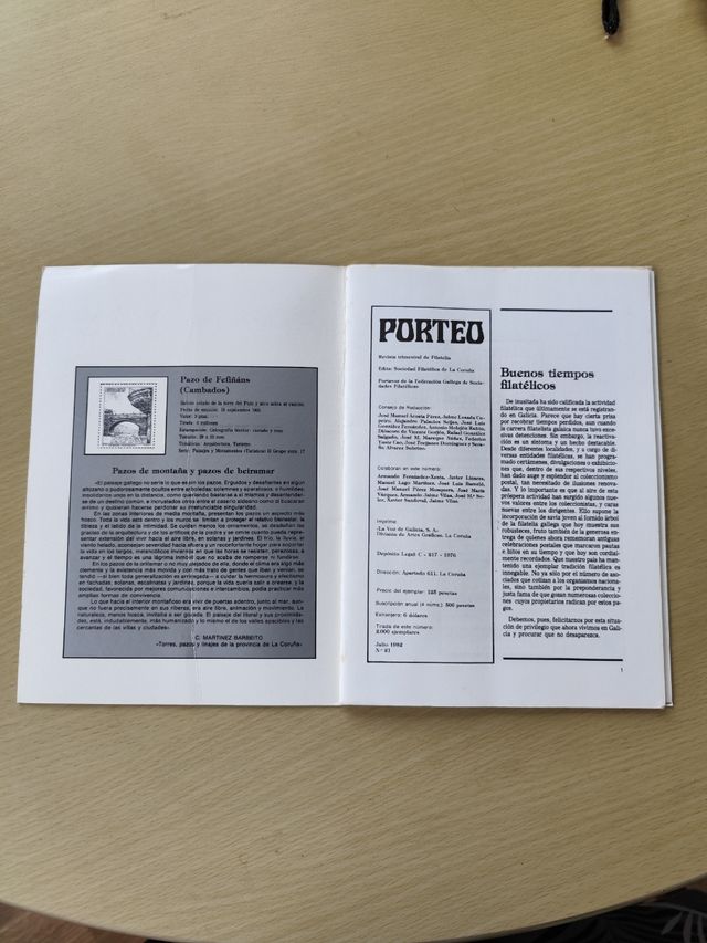 Revista filatélica Porteo