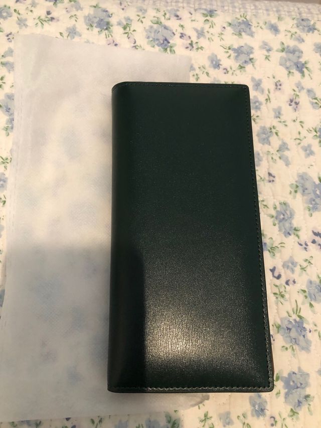 Cartera piel verde oscuro