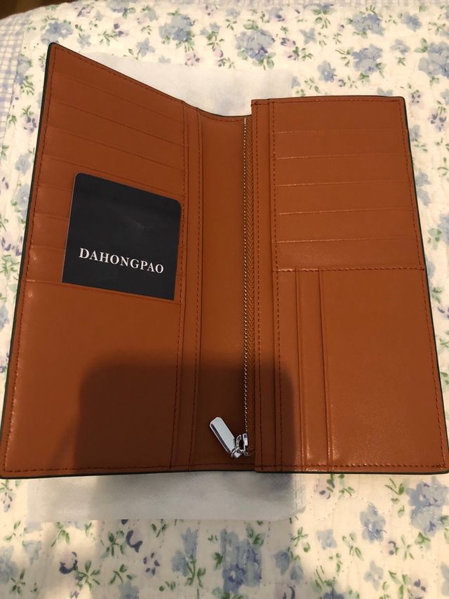 Cartera piel verde oscuro