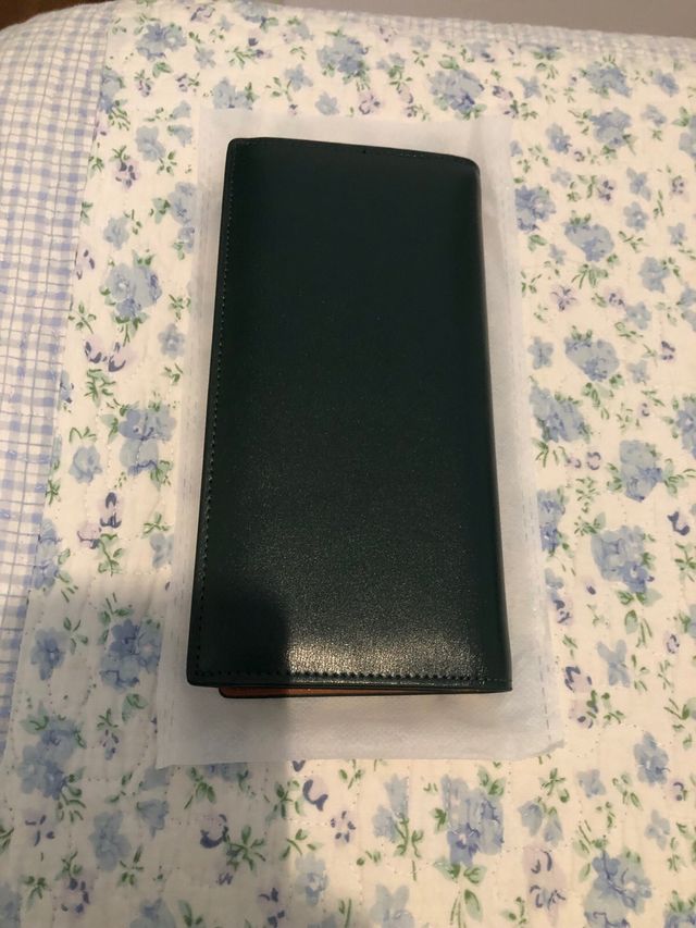 Cartera piel verde oscuro