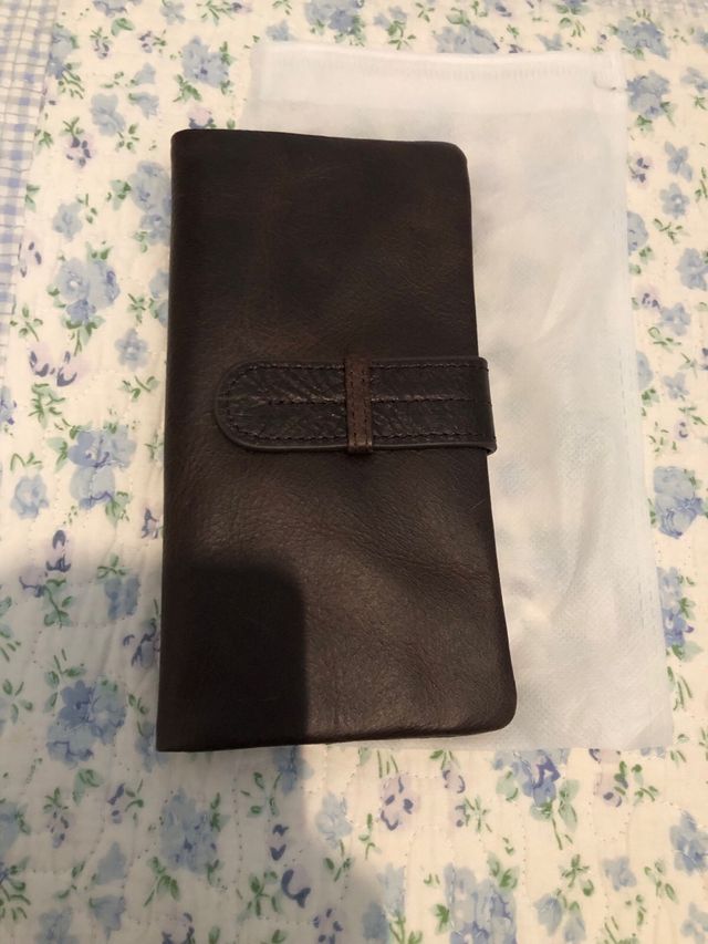 Cartera piel marron