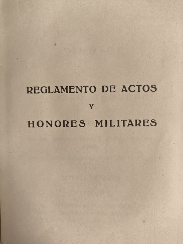 REGLAMENTO ACTOS Y HONORES EJERCITO DEL AIRE 1945