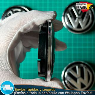 4 Tapacubos Volkswagen 65mm Tapa Bujes 5G0601171