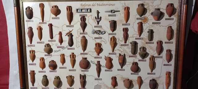 Cuadro con mini ánforas 