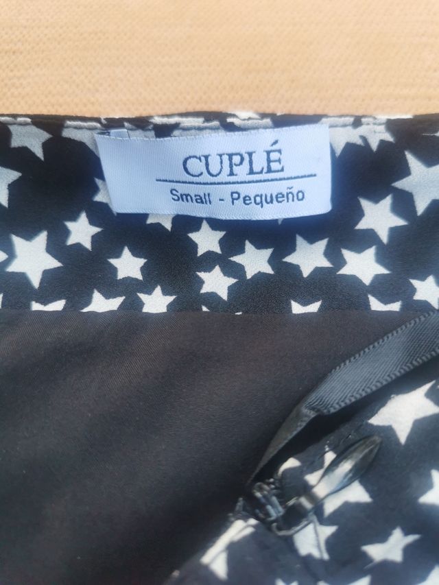 Falda talla m, negra y beigue