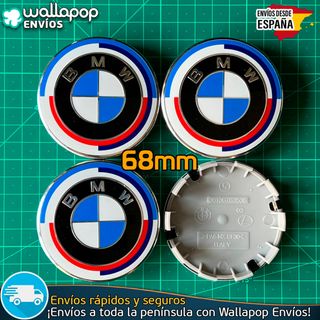 BMW 68mm Tapacubos Emblema 50 Aniversario Llantas