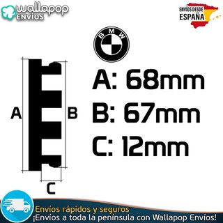 BMW 68mm Tapacubos Emblema 50 Aniversario Llantas