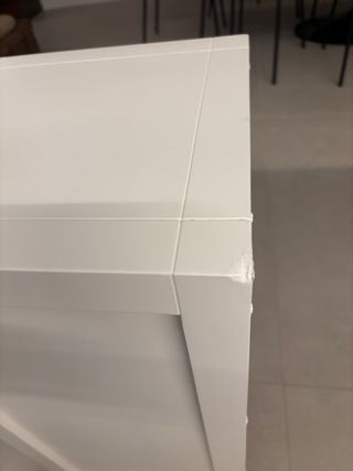 Mesilla de noche nueva madera lacada blanco Banak