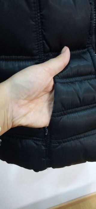 Plumas abrigo negro talla M 