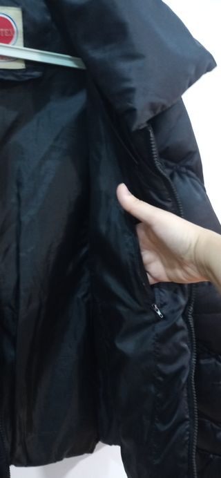 Plumas abrigo negro talla M 